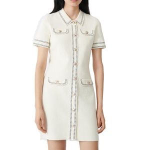 MAJE•Rosie Contrast-stitch Knit Dress